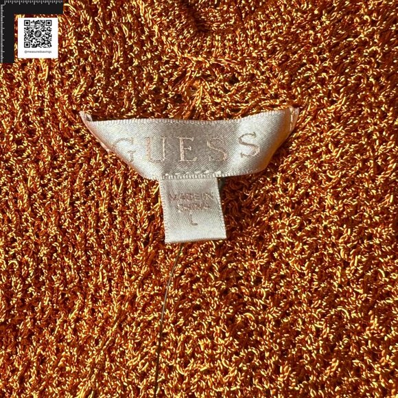 Guess (Large - NWT) Alexie Lurex Cord Top - Autumn Bloom - Picture 3 of 9